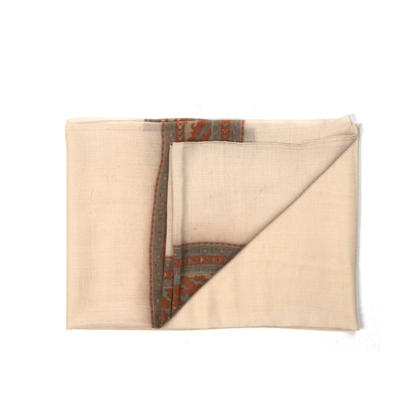 maharishi | Afghan Border Pashmina Shawl Cream - Concrete