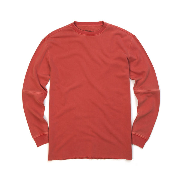 maharishi | Zip Off Oversized Crew Sweat Terracotta - Concrete
