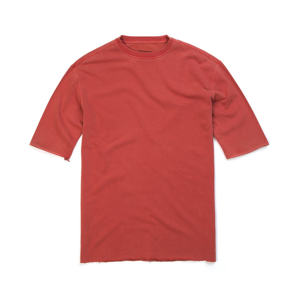maharishi | Zip Off Oversized Crew Sweat Terracotta - Concrete