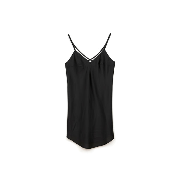 Marios Asymmetric Dress w/ Seperate Sleeves Black - Concrete