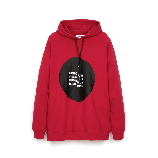 Marios Errorist Fleece Hoodie Red - Concrete