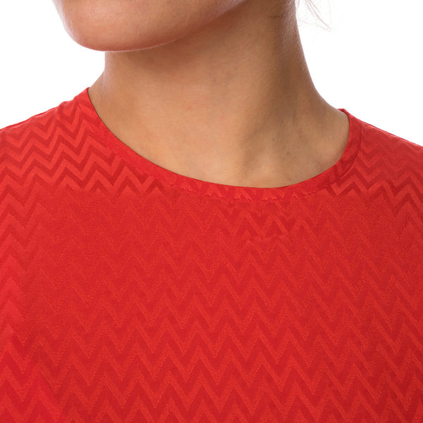 Marios Asymmetric Dress w/ Seperate Sleeves Red - Concrete