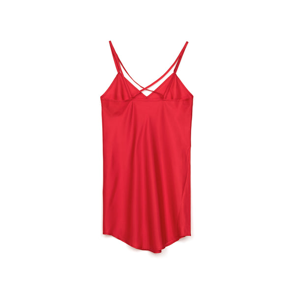 Marios Asymmetric Dress w/ Seperate Sleeves Red - Concrete