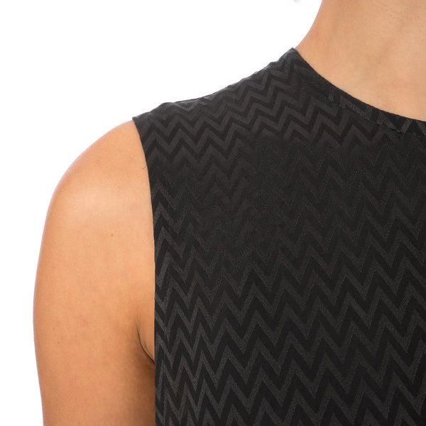 Marios Asymmetric Dress w/ Seperate Sleeves Black - Concrete