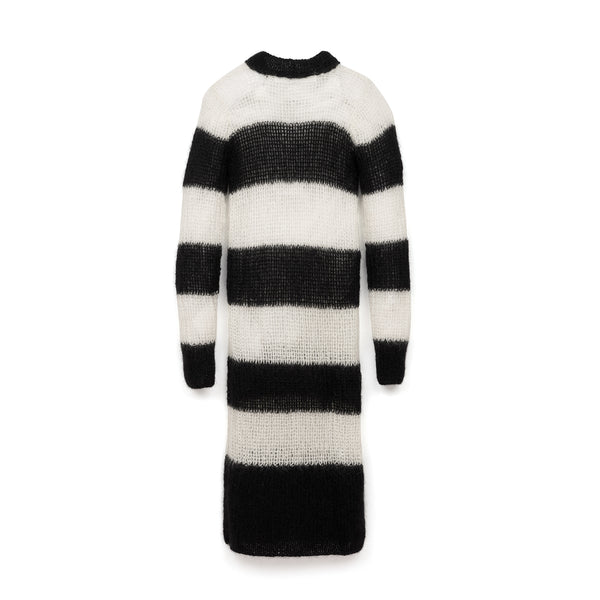 Marios Striped Dress White / Black - Concrete