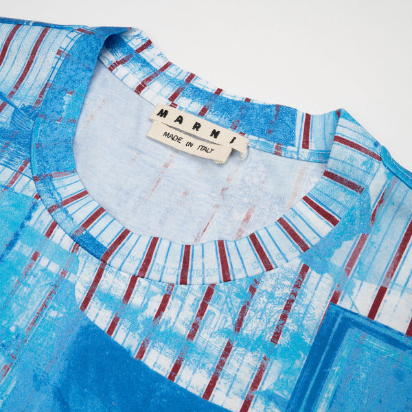 Marni | T-Shirt Light Blue - HUMU0013S0 - Concrete