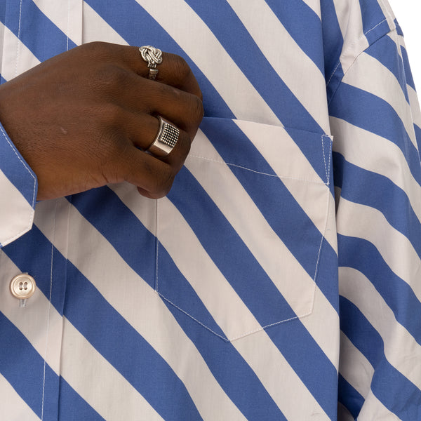 Marni | Shirt White / Blue Stripe - Concrete