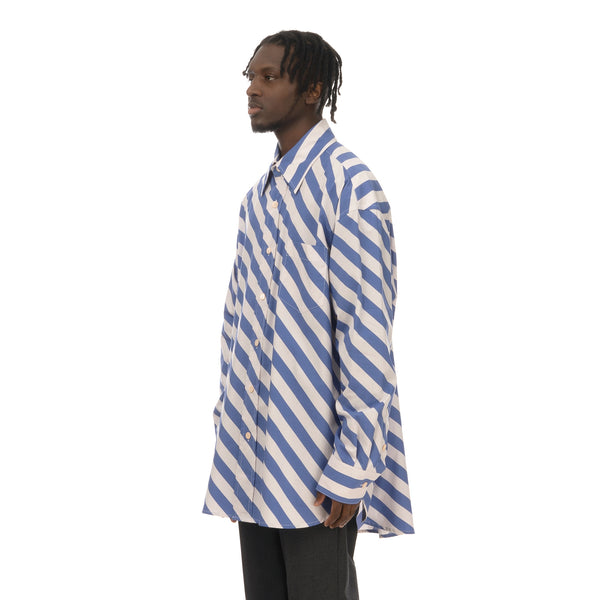 Marni | Shirt White / Blue Stripe - Concrete