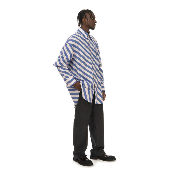 Marni | Shirt White / Blue Stripe - Concrete