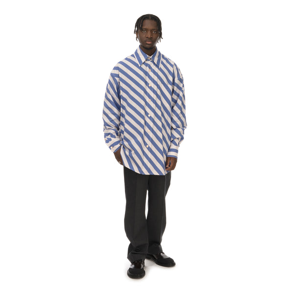 Marni | Shirt White / Blue Stripe - Concrete