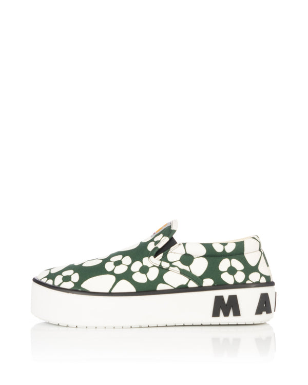 Marni | x Carhartt Paw Slip-On Forest Green / Stone White - Concrete