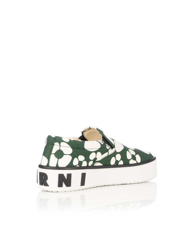 Marni | x Carhartt Paw Slip-On Forest Green / Stone White - Concrete