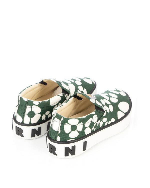 Marni | x Carhartt Paw Slip-On Forest Green / Stone White - Concrete