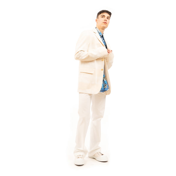 Marni | Brushed Striped Jacket Snow - Concrete