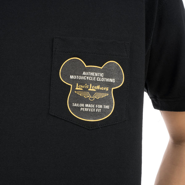 BE@RBRICK | x Lewis Leathers BE@R Tee Black - Concrete