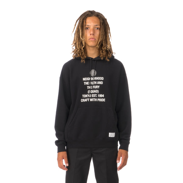 NEIGHBORHOOD | Tight / C-Hooded .LS Black - Concrete