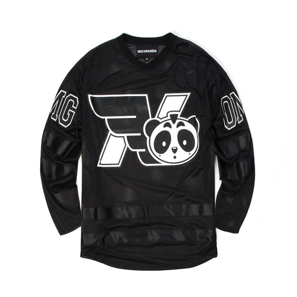 NicoPanda Knitted Omg Team Jersey Tee Black - Concrete