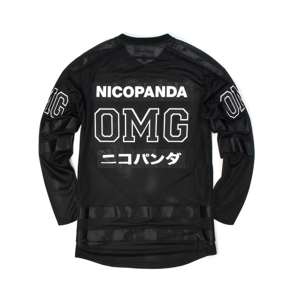 NicoPanda Knitted Omg Team Jersey Tee Black - Concrete