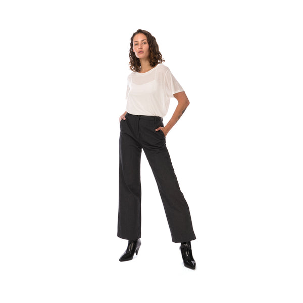 nine:inthe:morning W 'Deep' Palazzo Pants Dark Grey - Concrete
