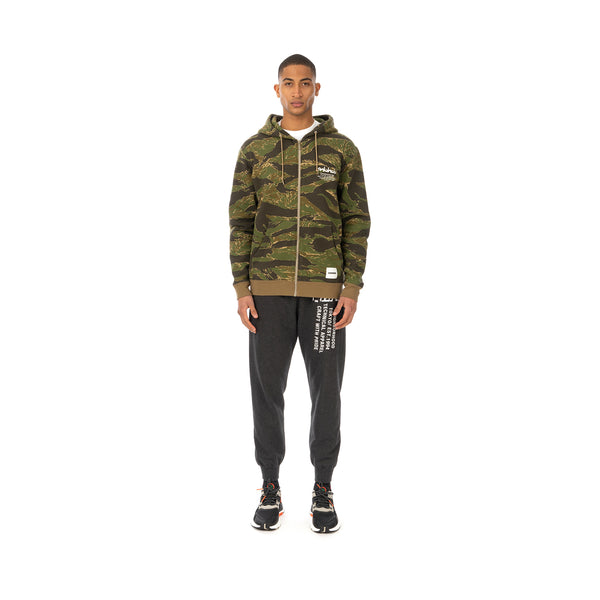NEIGHBORHOOD | Overlap . Tiger / C-Zip Hooded .LS Tiger Stripe - Concrete
