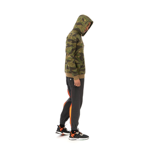 NEIGHBORHOOD | Overlap . Tiger / C-Zip Hooded .LS Tiger Stripe - Concrete