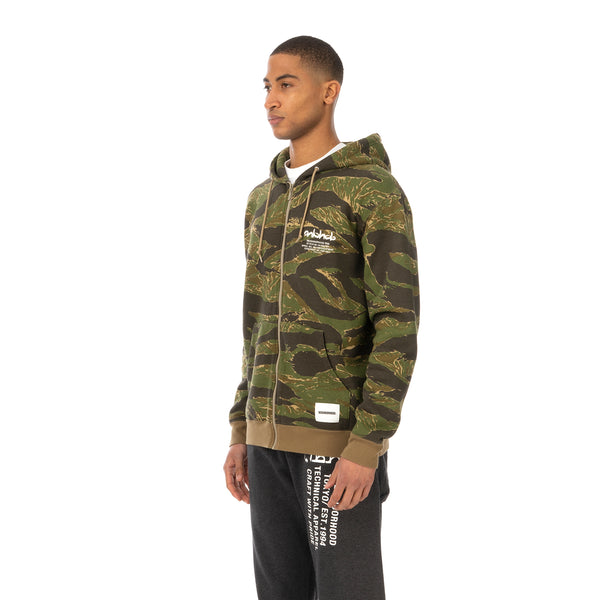 NEIGHBORHOOD | Overlap . Tiger / C-Zip Hooded .LS Tiger Stripe - Concrete