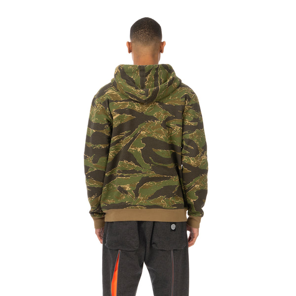 NEIGHBORHOOD | Overlap . Tiger / C-Zip Hooded .LS Tiger Stripe - Concrete