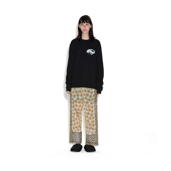 Perks and Mini (P.A.M.) | Kissing Frogs Mesh Trousers Animal Daisies - Concrete