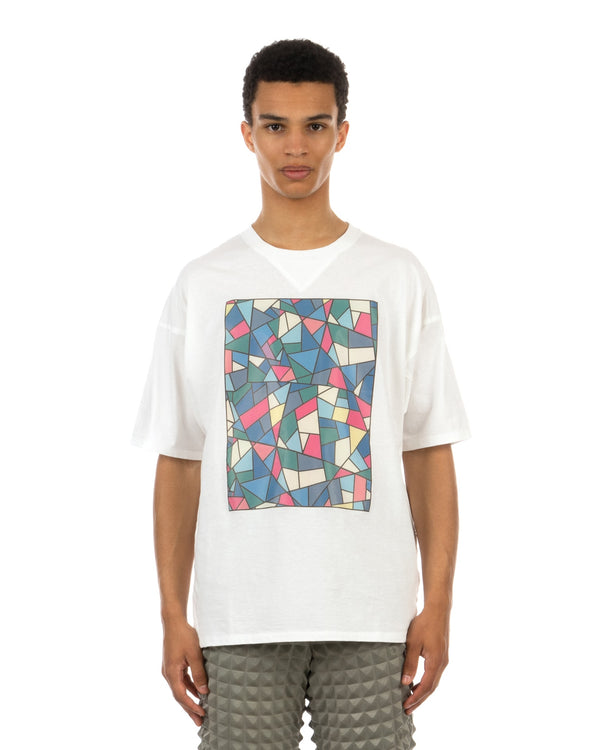 ANREALAGE | Patchwork Prism T-Shirt White - Concrete