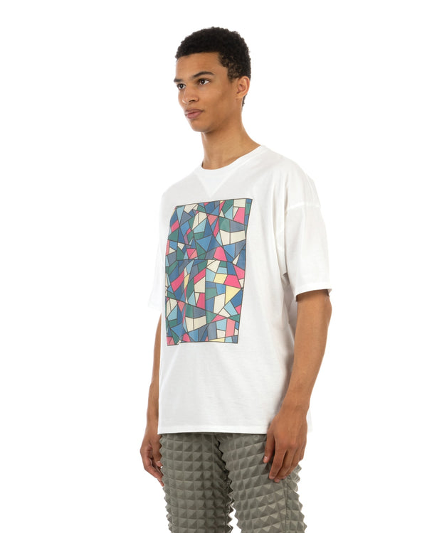 ANREALAGE | Patchwork Prism T-Shirt White - Concrete