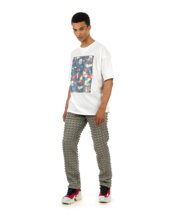 ANREALAGE | Patchwork Prism T-Shirt White - Concrete
