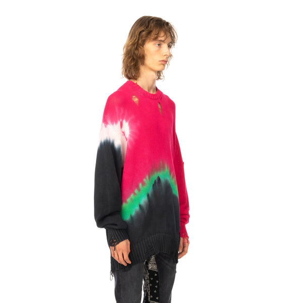 Poggy's Box | x FORSOMEONE Tie Dye Damage Knit Pink - Concrete