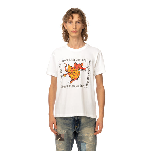 Poggy's Box | Don't Lick The Rat T-Shirt White - Concrete