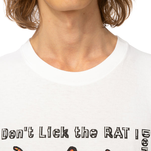 Poggy's Box | Don't Lick The Rat T-Shirt White - Concrete