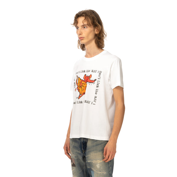 Poggy's Box | Don't Lick The Rat T-Shirt White - Concrete
