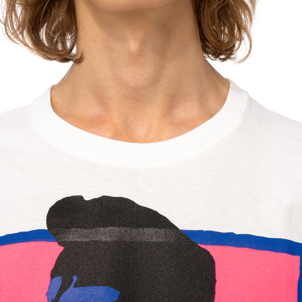Poggy's Box | Hand-Printed T-Shirt White - Concrete