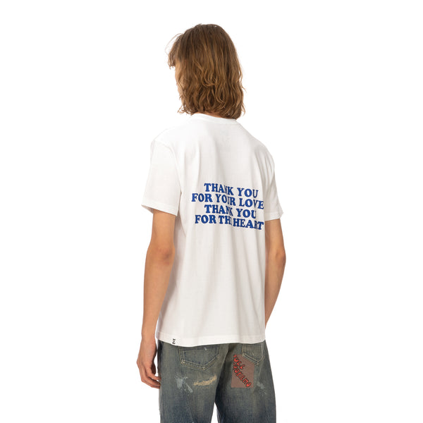 Poggy's Box | Hand-Printed T-Shirt White - Concrete