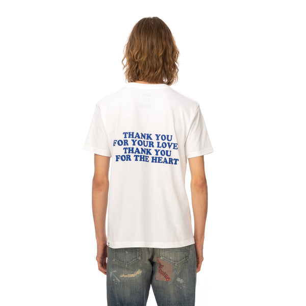 Poggy's Box | Hand-Printed T-Shirt White - Concrete