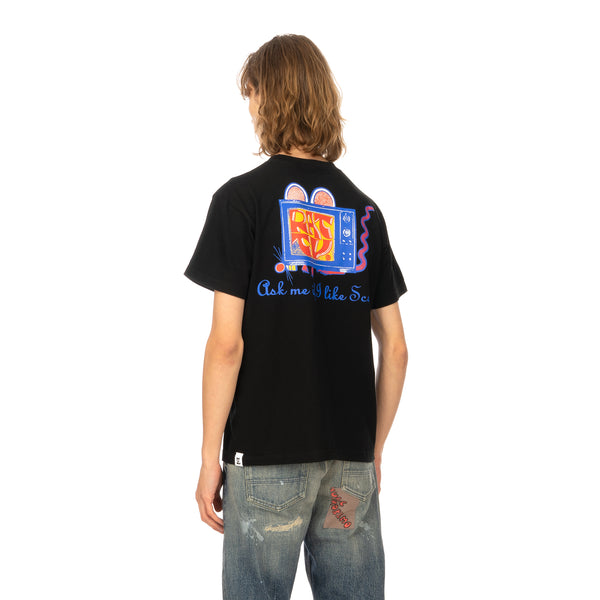 Poggy's Box | Rat TV T-Shirt Black - Concrete