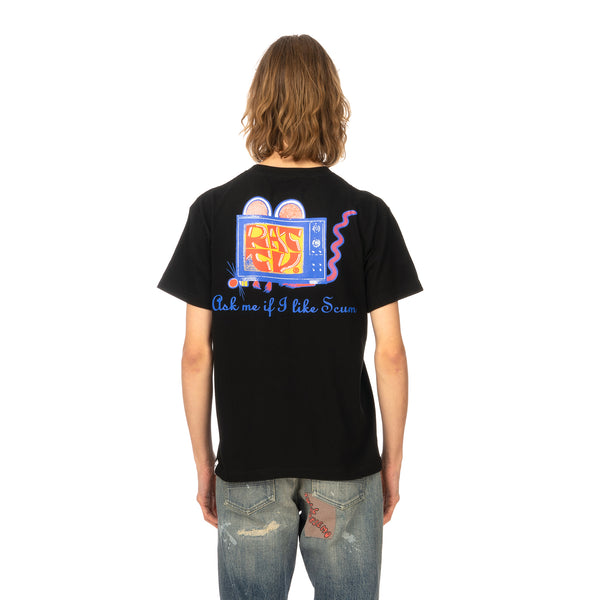 Poggy's Box | Rat TV T-Shirt Black - Concrete