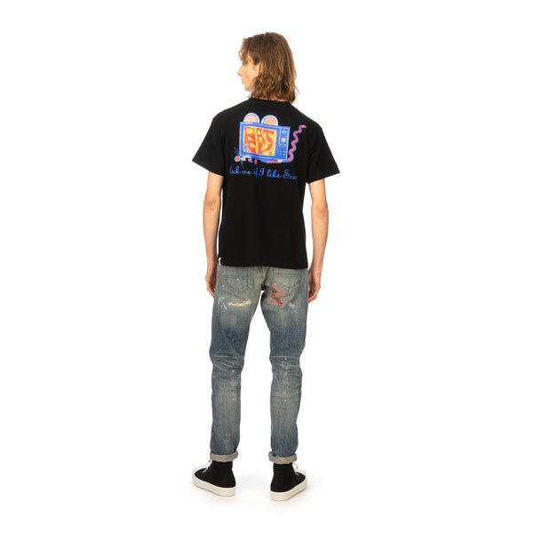 Poggy's Box | Rat TV T-Shirt Black - Concrete
