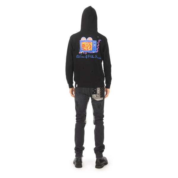 Poggy's Box | Rat TV Hoodie Black - Concrete