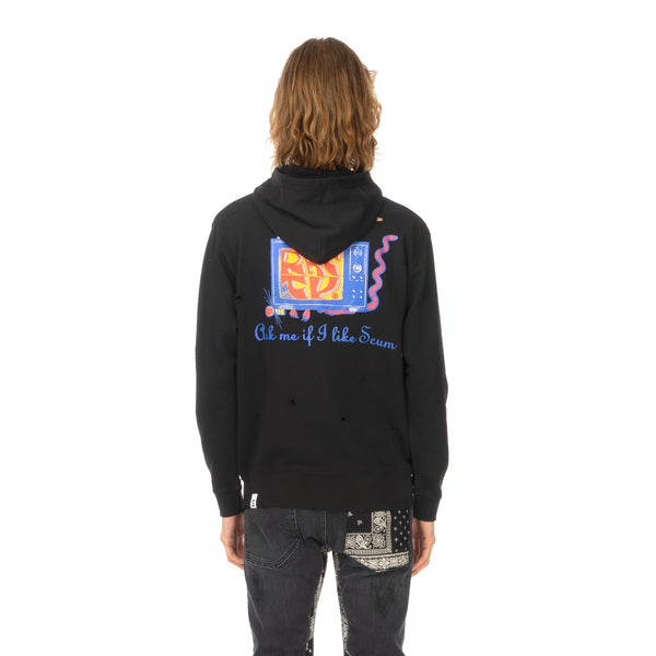 Poggy's Box | Rat TV Hoodie Black - Concrete