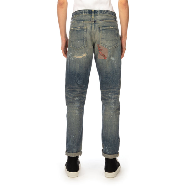 Poggy's Box | x FDMTL Patch Denim Pants Indigo - Concrete