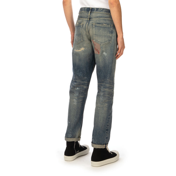 Poggy's Box | x FDMTL Patch Denim Pants Indigo - Concrete