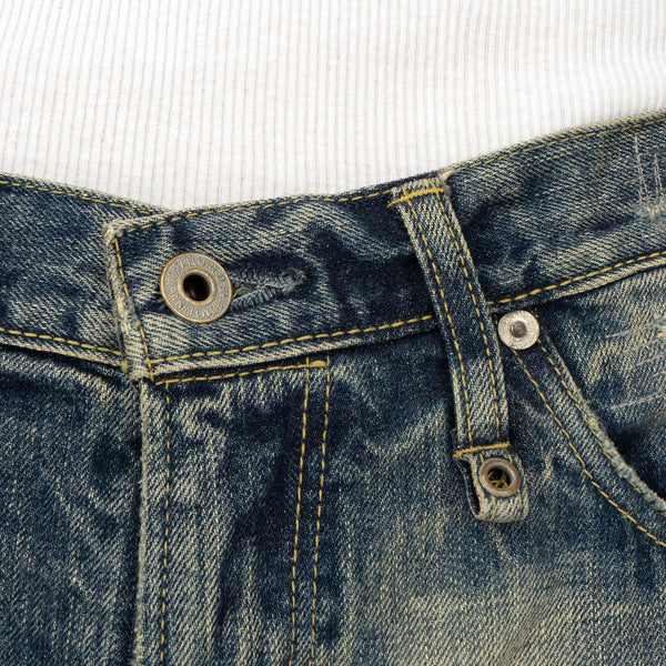 Poggy's Box | x FDMTL Patch Denim Pants Indigo - Concrete