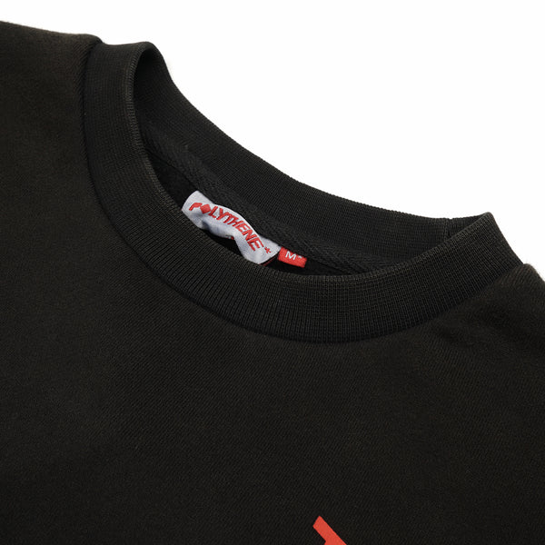 Polythene* Optics | Logo Crewneck Sweater Grey - Concrete