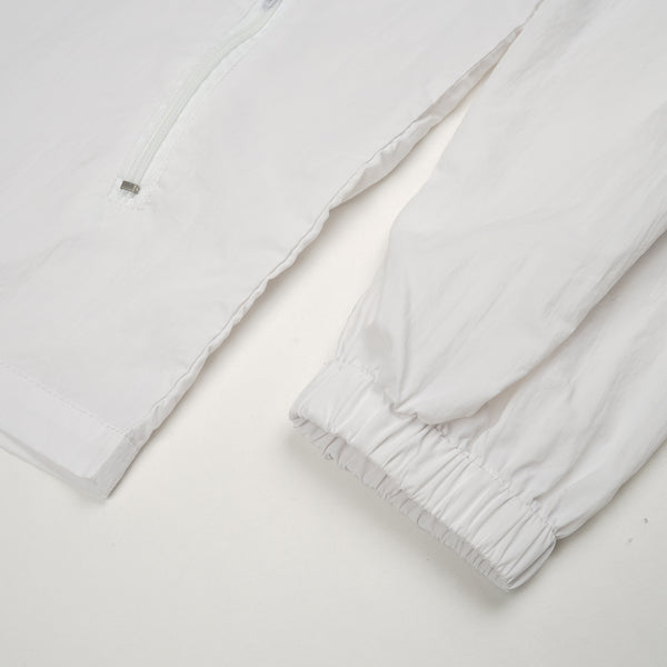 Polythene* Optics | Zipped Nylon Windbreaker Jacket White - Concrete