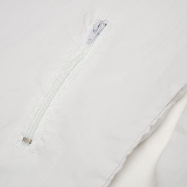 Polythene* Optics | Zipped Nylon Windbreaker Jacket White - Concrete