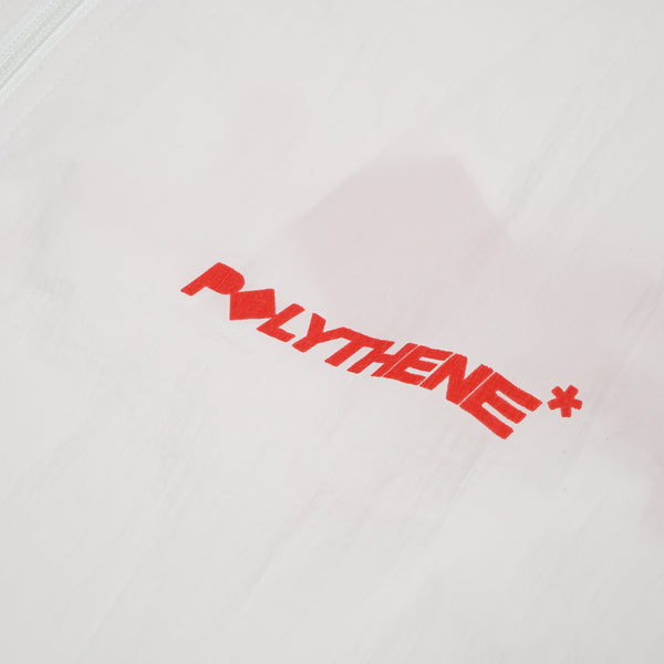 Polythene* Optics | Zipped Nylon Windbreaker Jacket White - Concrete